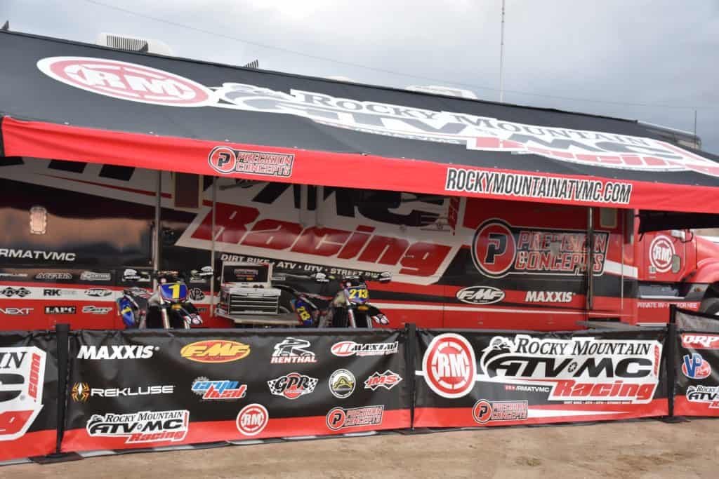 Photo of Precision Concepts race team pit set up